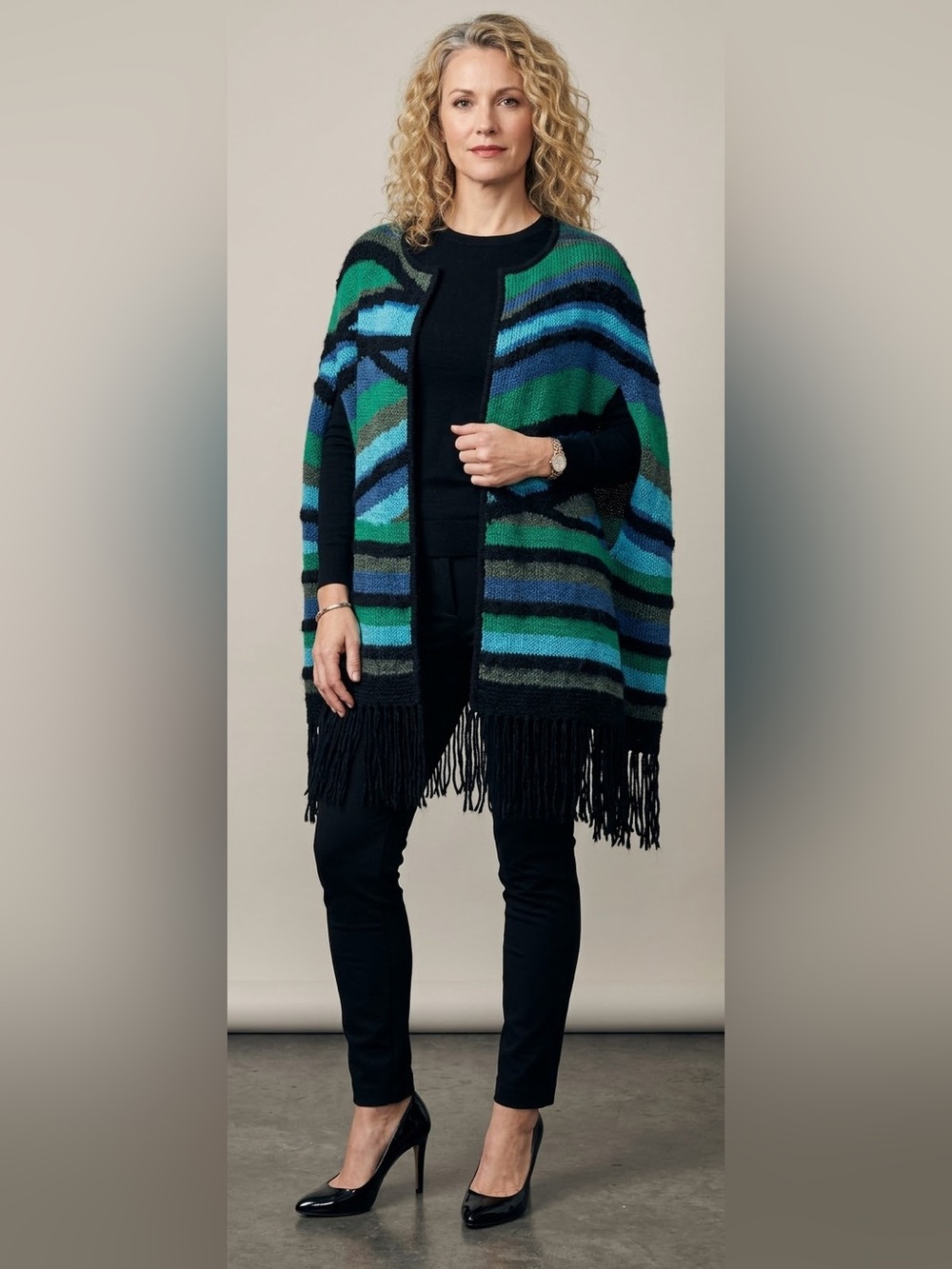 Vertigo Paris Southwestern Fringe Cape NWT (SWD)